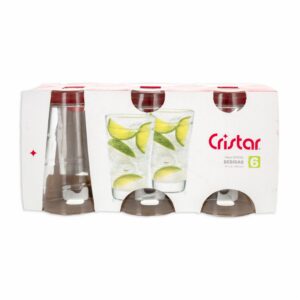 Vaso De Cristal Spiral Bebidas 6x385 Ml CRISTAR 0617CL