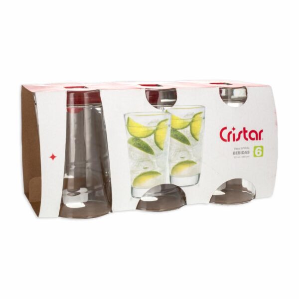 Vaso De Cristal Spiral Bebidas 6x385 Ml CRISTAR 0617CL - Imagen 2