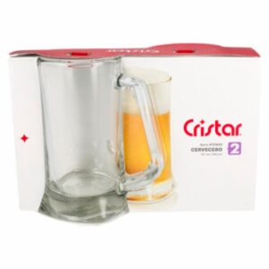 Set De Jarros Cerveceros Atenas CRISTAR X 2 Uds