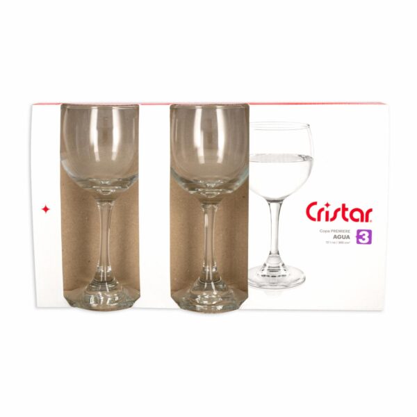 Set Copa De Agua Premie 4440cl3 CRISTAR X 3 Uds