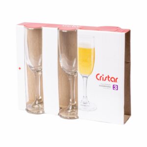 Set De Copas Champaña Premiere 4640cl3 CRISTAR X 3 Uds