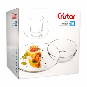 Vajilla 16 Piezas  Redonda CRISTAR Stylo