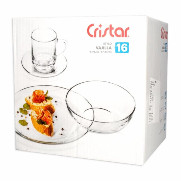 Vajilla 16 Piezas  Redonda CRISTAR Stylo - Imagen 2