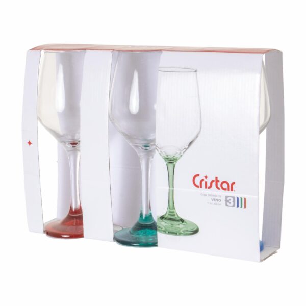 Set De Copas Para Vino Brunello Can Fdo Mix 5468cfc3 CRISTAR X 3 Uds - Imagen 3