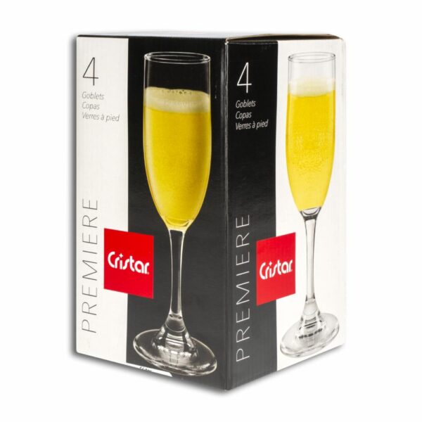 Set De Copas De Champagne Hemisphere Premiere CRISTAR Unidad - Imagen 2