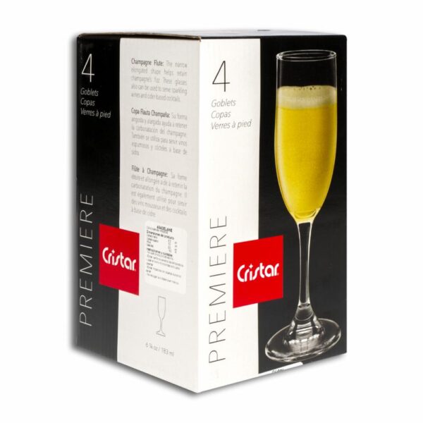 Set De Copas De Champagne Hemisphere Premiere CRISTAR Unidad - Imagen 3