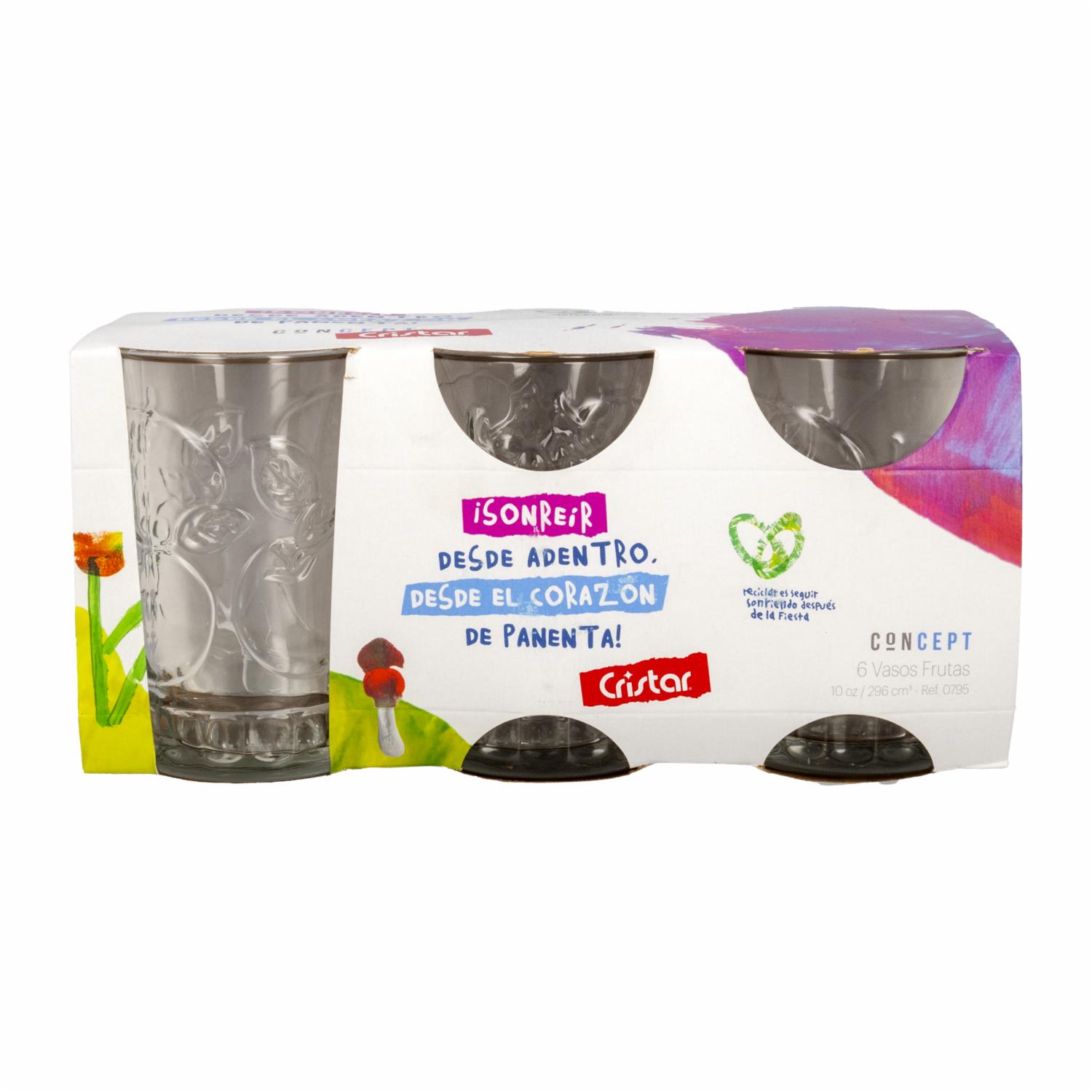 Set De Vasos Concept Frutas 6X295 Ml CRISTAR 0795CL6CPT23 - Imagen 2