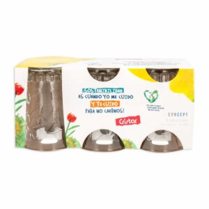 Set De Vasos Concept Flores 6X295 Ml CRISTAR 0799CL6CPT23