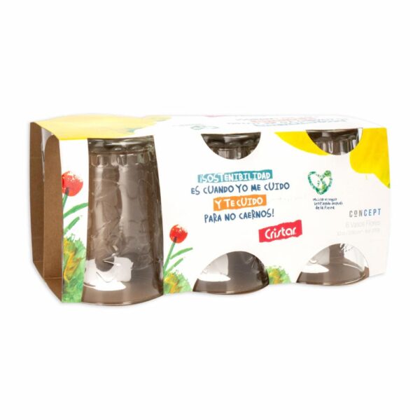 Set De Vasos Concept Flores 6X295 Ml CRISTAR 0799CL6CPT23 - Imagen 2