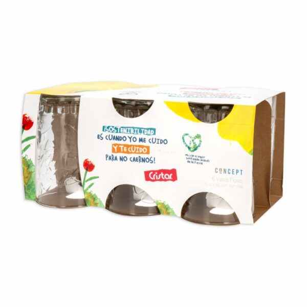 Set De Vasos Concept Flores 6X295 Ml CRISTAR 0799CL6CPT23 - Imagen 3
