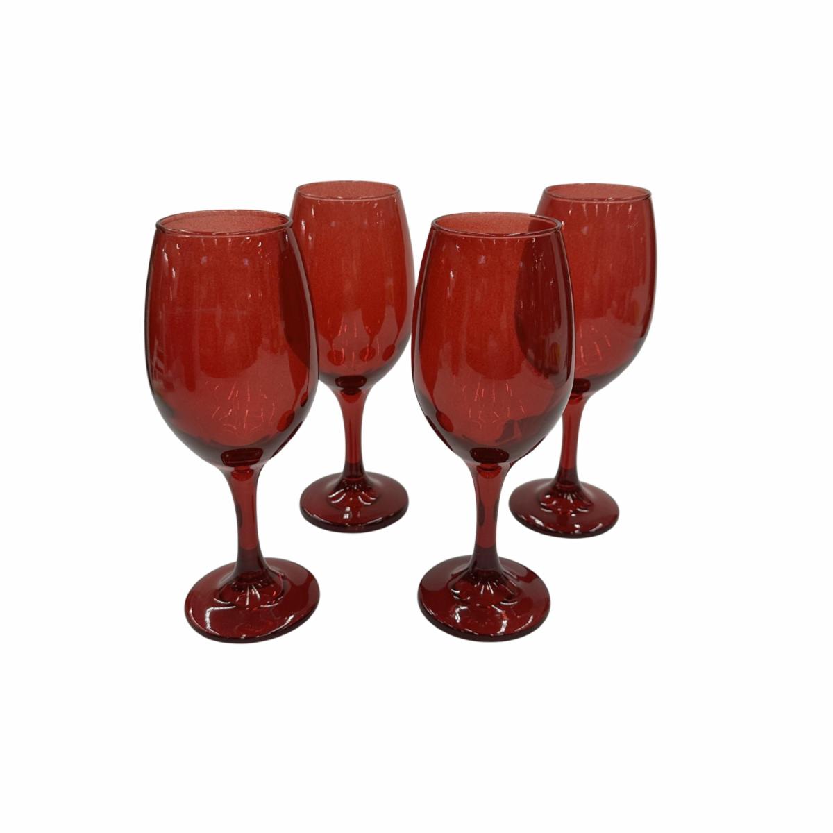 Set De Copas De Agua Rioja Roja Est 5416Ec4Rj CRISTAR 4 Piezas