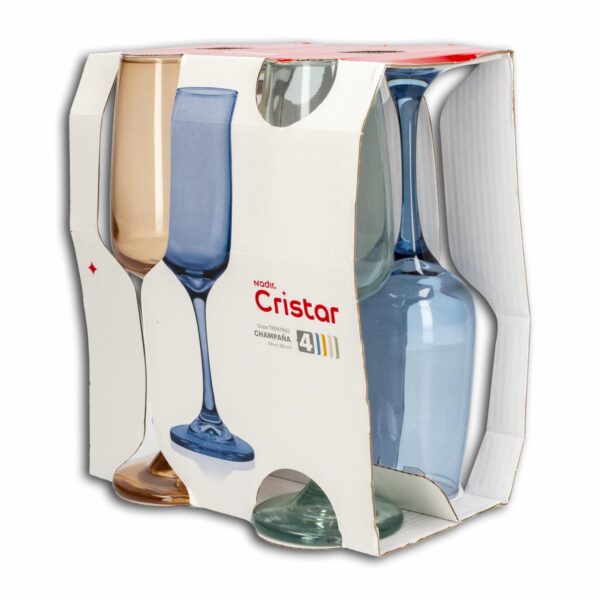 Set De Copas Trentino Champaña 5482Cc4 CRISTAR 4 Piezas - Imagen 2