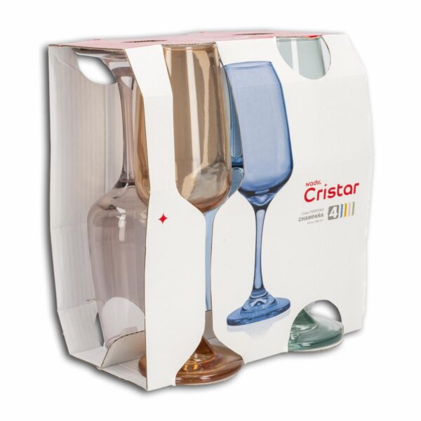 Set De Copas Trentino Champaña 5482Cc4 CRISTAR 4 Piezas - Imagen 3