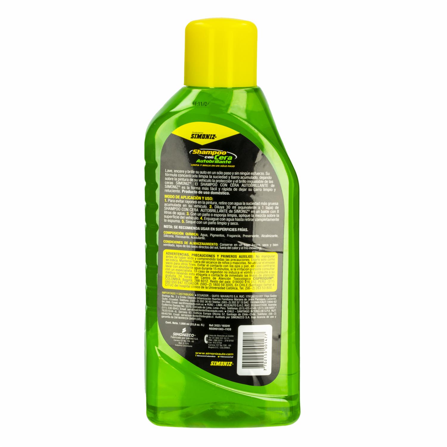Shampoo De C/Cera 1000Ml SIMONIZ Unidad - Imagen 2