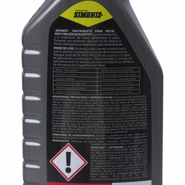 Antifricción Qualikote Antifriccion Autos SIMONIZ Unidad - Imagen 2
