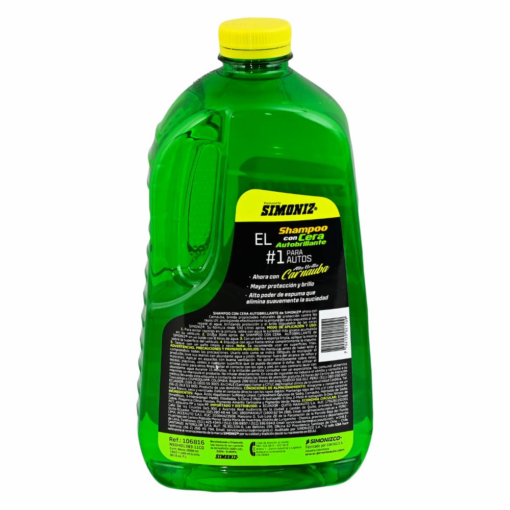 Shampoo Con Cera Auto brillante SIMONIZ Unidad - Imagen 2