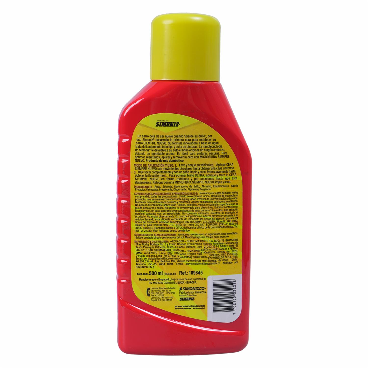 Cera Liquida 500Ml SIMONIZ Unidad - Imagen 3