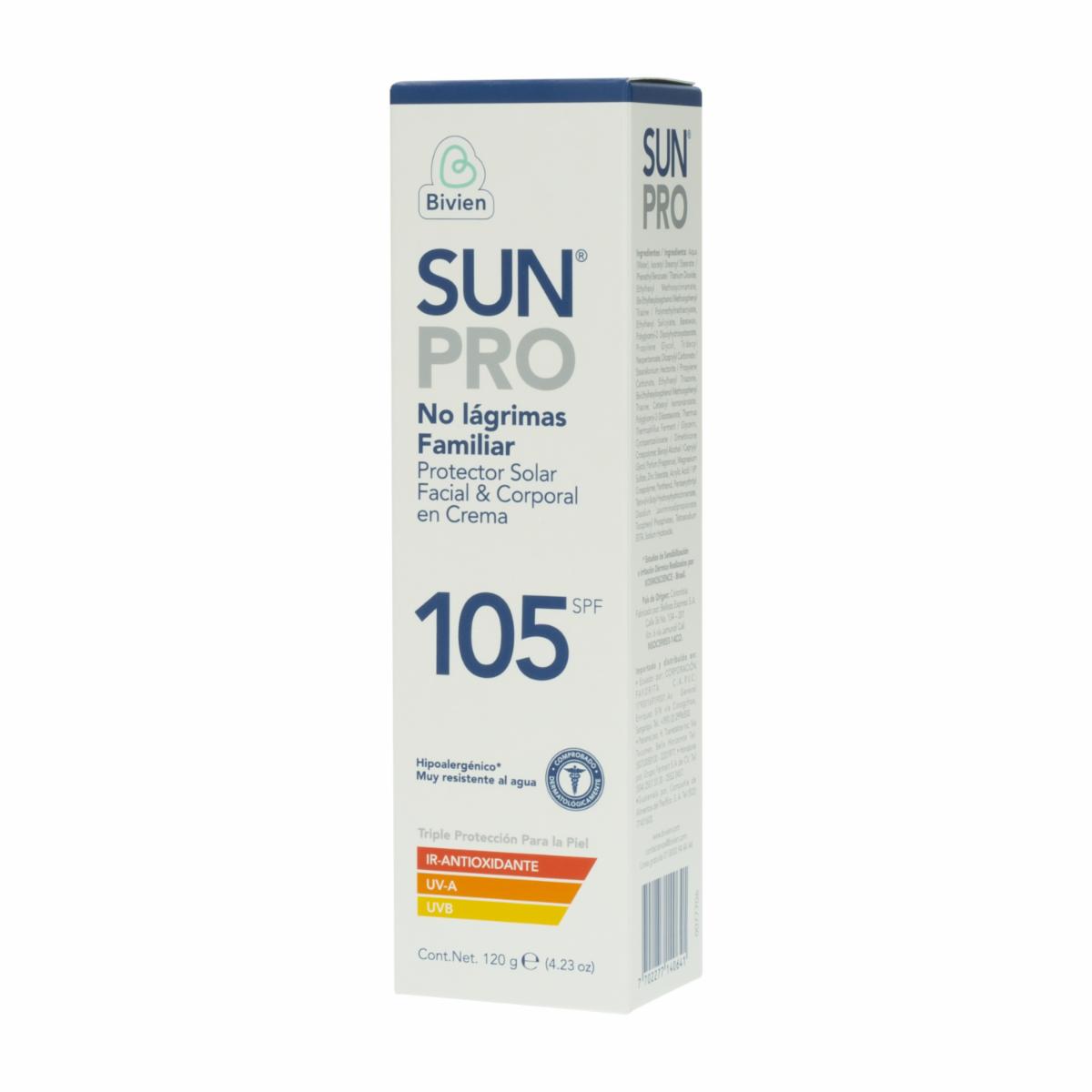 Protector Solar Familiar Spf15 SUN PRO 120 G