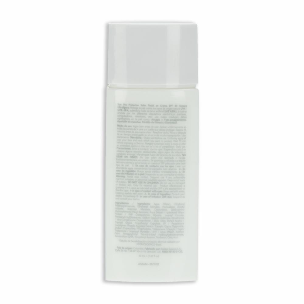 Protector Solar Facial Azul Spf50 SUN PRO 50 Ml - Imagen 2