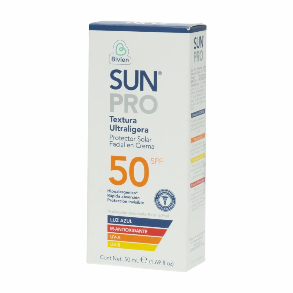 Protector Solar Facial Azul Spf50 SUN PRO 50 Ml - Imagen 3