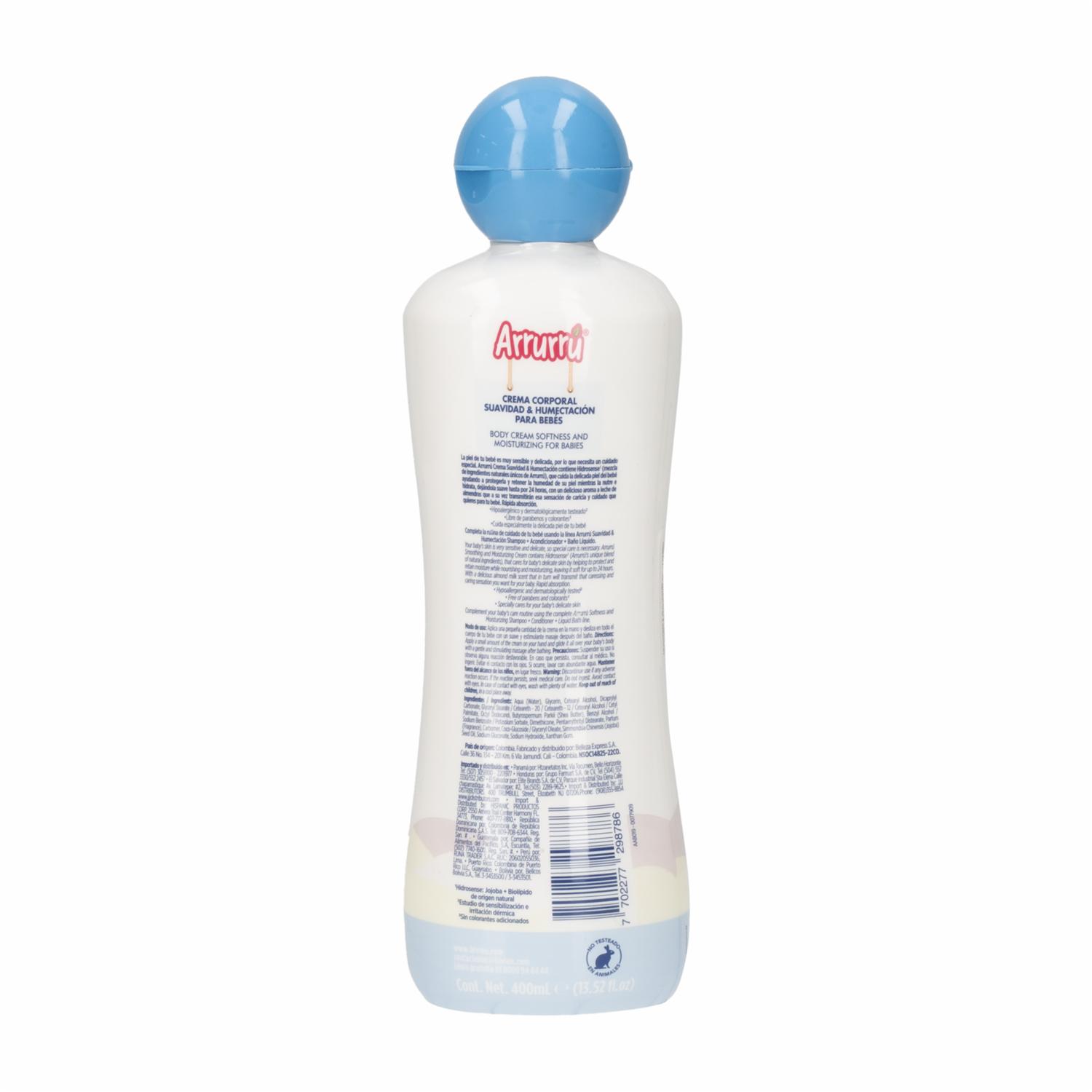 Crema Corporal Infantil Suavidad Y Humectación ARRURRÚ 400 Ml