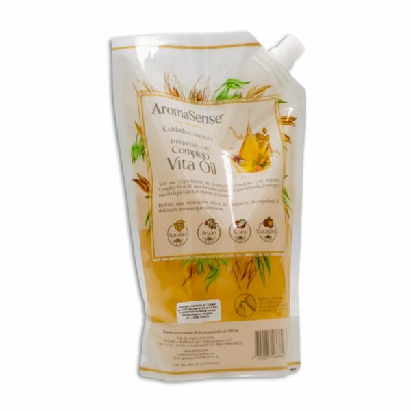 Jabón Cremoso De Avena Para Cuerpo Y Manos AROMAESENSE 800 Ml - Imagen 2