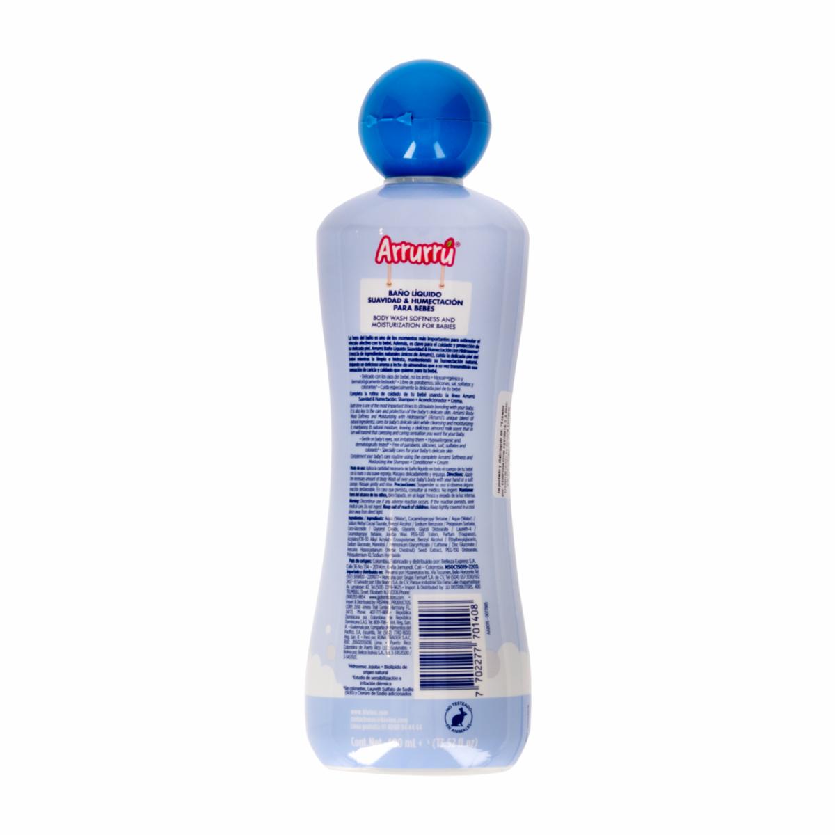 Baño Líquido Infantil Suavidad y Humectación ARRURRÚ 400 Ml