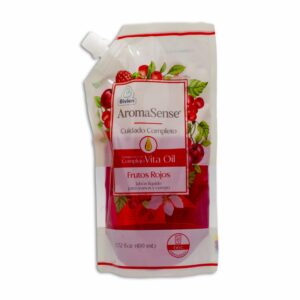 Jabón Cremoso De Frutos Rojos Para Cuerpo Y Manos AROMAESENSE 400 Ml