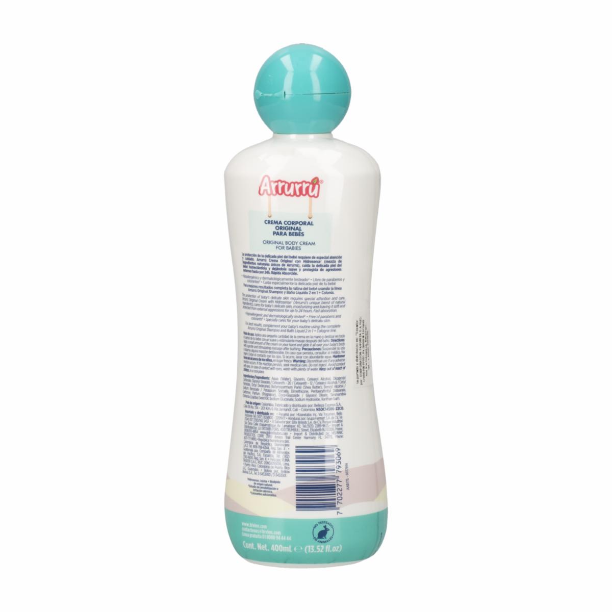 Crema Corporal Infantil Original ARRURRÚ 400 Ml