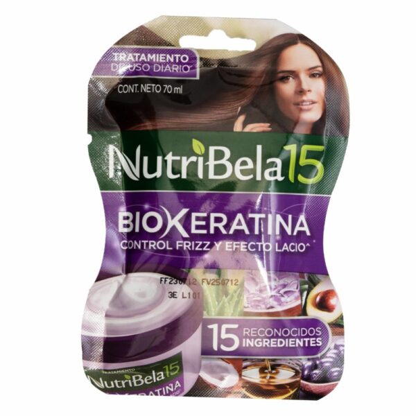 Tratamiento Capilar 10 Biokeratina Sachet 70 Ml NUTRIBELA 10 70 Ml