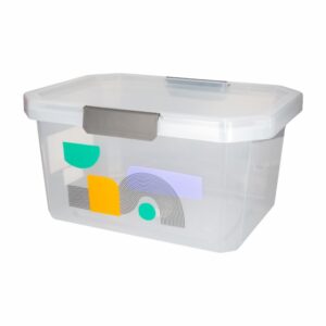 Caja Organizadora Negra Con Manija ESTRA 16 Litros