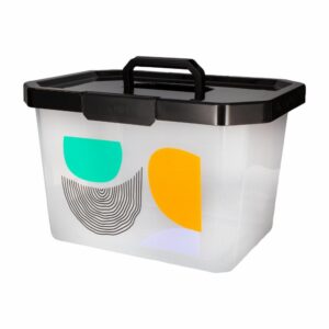 Caja Organizadora Negra Con Manija ESTRA 20 Litros