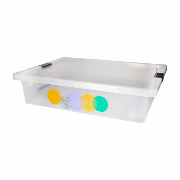 Caja Organizadora Con Broches Y Ruedas ESTRA 28 Litros