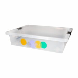 Caja Organizadora Con Broches Y Ruedas ESTRA 28 Litros