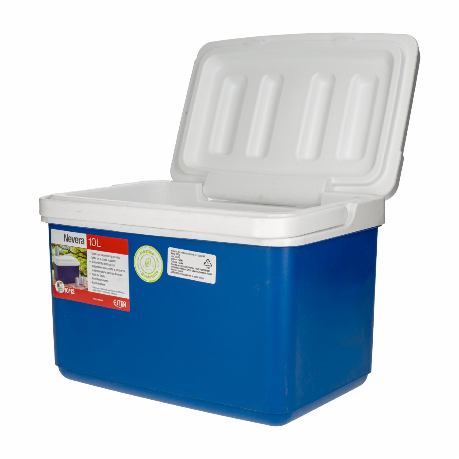Cooler De Plástico Color Azul ESTRA 10 L