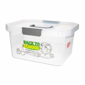 Caja Organizadora Gris Con Manija ESTRA 16 Litros