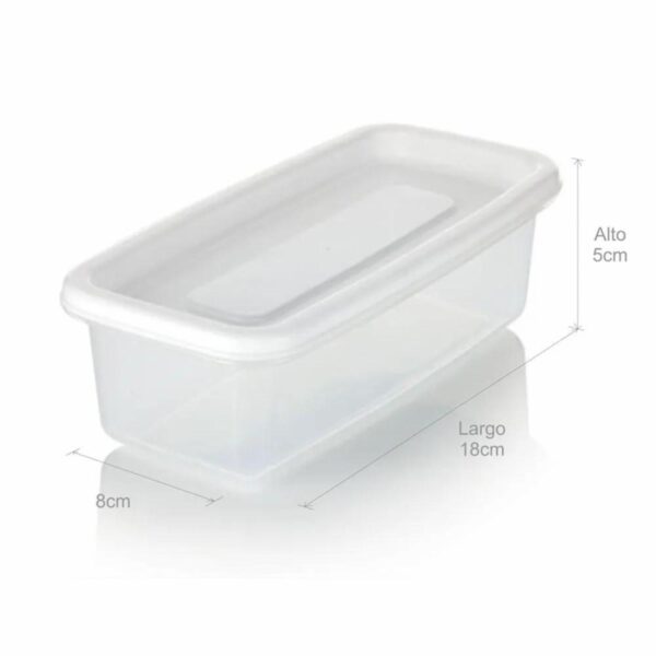 Repostero Plus Rectangular Blanco ESTRA 0,35 Litros - Imagen 2
