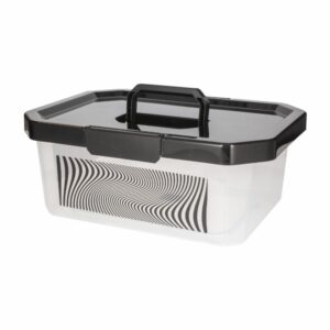 Caja Organizadora Negra Con Manija ESTRA 11 Litros