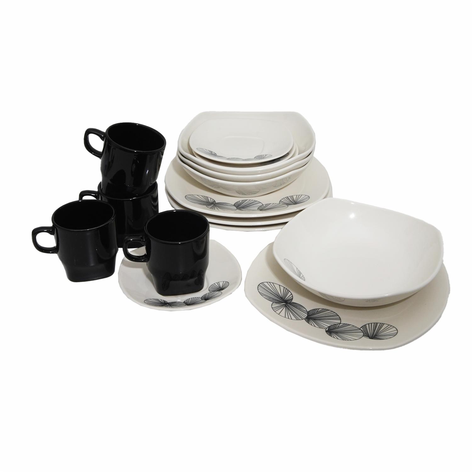 Vajilla 16 Piezas Cuadrada CORONA Noa Megamaxi