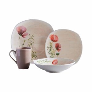 Vajilla 16 Piezas Semi Cuadrada CORONA Malli