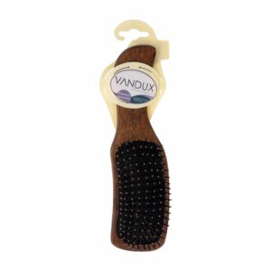 Cepillo De Cabello Elaborado De Madera Masajeador Pin Delgado VANDUX Mediano
