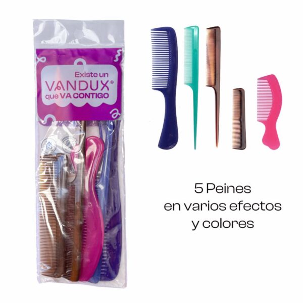 Peine De Cabello Fosforescente VANDUX X5 Uds - Imagen 2