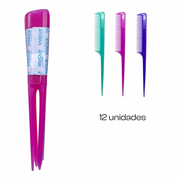 Peinillas De Cabello Un Solo Diente Diseño Cola De Ratón VANDUX X12 Uds - Imagen 2