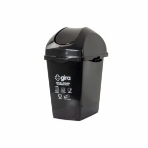 Papelera Gira Negra Tapa Vaivén NOVEDADES 27 L