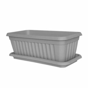Jardinera Venecia 35Cms Gris + Bandeja FERCON Unidad