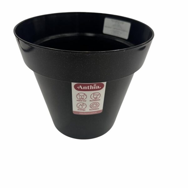 Maceta Diseño Milán 18 Negro Chispas FERCON Unidad