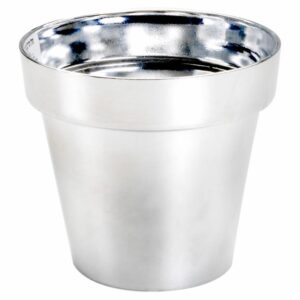 Maceta Milán Chrome Plata FERCON 14 CM