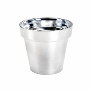 Maceta Milán Chrome Plata FERCON 14 CM