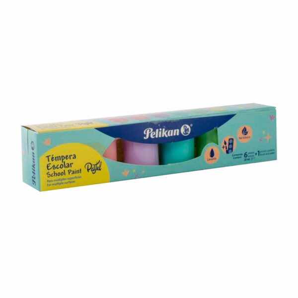 Témperas Colores Pastel PELIKAN X 6 Uds