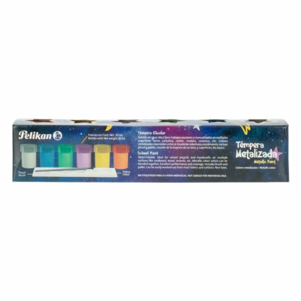 Témperas Metálica Colores Surtido De 20Ml PELIKAN X 6 Uds - Imagen 2